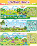 Benresive Reusable Sticker Books for Kids 2-4, Sticker Books for Toddlers 1-3 2-4, Toddler Travel Toys Activities Crafts Gifts - Animals, Dinosaurs and Insect by TinyTreasures Baby Boutique