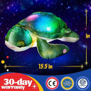 Glow Guards 14'' Light up Sea Turtle Stuffed Animal Ocean Life Soft Plush Toy Pillow with Lullabies LED Night Lights Children's Day Birthday Gifts for Toddler Kids by TinyTreasures Baby Boutique