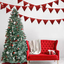Pinkblume Red Decorations Double Sided Sequin Fabric Triangle Pennant Banner Flag Bunting Garland for Theme Nursery Classroom Home Bedroom Wall Valentines Day Holiday Christmas Decor by GreenHaven Gardens