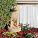 EMSCO Group Sitting Labrador Statue – Natural Sandstone Appearance – Made of Resin – Lightweight – 31” Height by GreenHaven Gardens