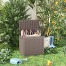 30 Gallon Resin Deck Box, Lockable Patio Outdoor Storage Box for Furniture, Garden Tools and Tools Storage, Waterproof Outside Storage Boxes - Grey by CozyNest Decor