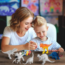 STEM.org Dinosaur Painting Kit for Kids with Dino Trivia-Dinosaur Crafts for Kids Ages 3-5 + w/ 2 T-Rex Set - Screen Free, Educational Gifts for Boys by TinyTreasures Baby Boutique