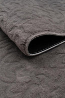 Non-Slip Washable 5x7 Area Rugs for Living Room Bedroom, Ultra Soft Bedside Rug, Indoor Floor Carpet for Kids Girls and Boys, Dorms, Nursery Rooms, Non-Skid Area Rug, Flower Grey, 5' x 7' by TinyTreasures Baby Boutique