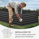 YITAHOME 96x48x24 in 2pcs Galvanized Raised Garden Bed Kit, Large Metal Planter Box with Gloves, Safety Rubber & Support Rod, Outdoor Flower Bed for Plants Vegetables, Black by GreenHaven Gardens