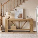 Tribesigns 70.9" Extra Long Entry Table, Farmhouse Wood Console Table with Storage, Modern Accent Sofa Table Behind Couch Foyer Tables for Entryway, Living Room, Entrance, Light Brown by CozyNest Decor