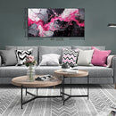 GUGIKA Abstract Wall Art for Living Room, Pink Canvas Wall-Art for Girls Bedroom, Print Paintings, Size 20x40 Inches by CozyNest Decor