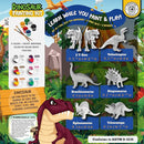 STEM.org Dinosaur Painting Kit for Kids with Dino Trivia-Dinosaur Crafts for Kids Ages 3-5 + w/ 2 T-Rex Set - Screen Free, Educational Gifts for Boys by TinyTreasures Baby Boutique