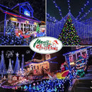Hezbjiti 2 Pack 1000 LED 403 FT Christmas String Lights Outdoor, 8 Lighting Modes IP44 Waterproof Fairy Lights with Timer and Dimmable Function for Party Tree Decorations (Blue, Clear Wire) by GreenHaven Gardens