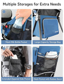 besrey Baby Backpack Carrier, Toddler Hiking Backpack with Safety 3-Height Seat, Adjustable Straps&Waist Belt, Foldable Frame Lightweight Large Capacity Child Carrier for Hiking (Klevin Blue) by TinyTreasures Baby Boutique