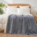 Snuggle Sac Heather Navy Twin Size Blankets, Super Soft Microfiber, Warm Cozy Knit Fuzzy Plush Blankets for Sofa, Bed, Living Room, Navy, 60x80 inches by TinyTreasures Baby Boutique