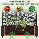 Casaphoria Metal Raised Garden Bed with Trellis and Wheels, 72"x47"x16" Planter Box for Climbing Plants, Vegetables & Vines, Features Drainage Holes and Privacy Screen, Black(Spring&Louvered) by GreenHaven Gardens
