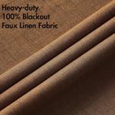 MIULEE Linen Curtains for Bedroom 100% Blackout Thermal Insulated Brown Grommet Room Darkening Curtains & Drapes Fall Decor for Living Room Nursery 52 x 45 Inch (2 Panels) by TinyTreasures Baby Boutique
