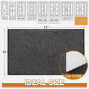 Mibao Front Door Mat, Dirt Trapper Welcome Mat for Outdoor Indoor, Non-Slip Waterproof Doormat, Durable Machine Washable Low Profile Entry Rug for Back Door Outside Patio Porch, 72" x 48", Grey by CozyNest Decor