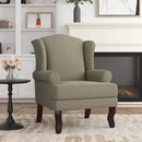 Accent Chair, High Back Upholstered Armchair with High Resilience Sponge & Wood Legs, Mid-Century Modern Comfy Single Sofa Reading Chairs for Living Room, Bedroom (Light Camel, Set of 2) by CozyNest Decor