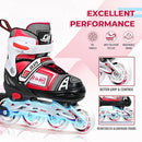 Adjustable Inline Skates for Kids, Teens, and Adults – ABEC-7 Bearings, PU Wheels, Comfortable Fit, for Indoor and Outdoor Skating by TinyTreasures Baby Boutique