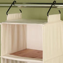 Household Essentials Cedarline 6-Shelf Hanging Closet Organizer, Heavy-Duty Cotton Canvas, Breathable, Versatile, Compact, Perfect for Rod or Wire Closets, Natural by CozyNest Decor