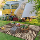 GENIMO Outdoor Rug 3' x 5' Waterproof for Patios Clearance, Reversible Outdoor Plastic Straw Camping Rug Carpet, Large Area Rugs Mats for RV, Camper, Deck, Balcony, Porch, Beach, Coffee&Beige by CozyNest Decor