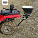 Field Tuff 12V 80 Pound Capacity Grass Seed Fertilizer Spreader with Hitch Mount Receiver and Rain Protector for ATV, UTV, or Utility Tractor by GreenHaven Gardens