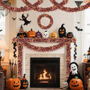 50FT Halloween Decorations Tinsel Garland, Orange Purple Black Shiny Metallic Tinsel Twist Hanging Streamers Garland for Halloween Birthday Home Tree Banister Indoor Outdoor Party Decor Supplies by CozyNest Decor
