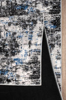 Non-Slip Washable 5x7 Area Rugs for Living Room Bedroom, Ultra Soft Bedside Rug, Indoor Floor Carpet for Kids Girls and Boys, Dorms, Nursery Rooms, Non-Skid Area Rug, 5' x 7', Abstract Blue - Grey by TinyTreasures Baby Boutique