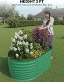 4x2x2 ft Raised Garden Bed,Galvanized Raised Planter Boxes Outdoor with Easy Assembly, Large Garden Bed for Vegetables, Fruits, Flower,Raised Garden Bed,Green by GreenHaven Gardens