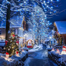 JMEXSUSS Connectable Blue and White Christmas Lights, 8 Modes 100 LED Twinkle String Lights Indoor, Clear Wire Plug-in Christmas String Lights Outdoor Waterproof by GreenHaven Gardens