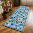 Runner Rug for Hallways Kitchen Rug Non Slip 2'x 6' Washable Runner Rugs with Rubber Backing Soft Floral Carpet Runner for Hallways, Kitchen, Laundry, Bedroom, Bathroom(Blue) by CozyNest Decor
