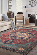 Keen Home Design 6x9 Rug - Machine Washable Area Rug with Non-Slip Backing, Ideal for Living Room, Dining Room, Bedroom - Vintage, Easy Clean, Durable, Low Pile Rug - (6' x 9') by CozyNest Decor