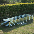 8x2x1ft(2 Pack) Galvanized Raised Garden Bed,Outdoor Planter Box Metal Patio Kit Planting Bed for Vegetables Flowers Herb,Silver by GreenHaven Gardens