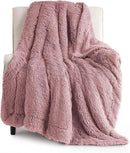 Bedsure GentleSoft Fluffy Dusty Pink Throw Blanket Gifts for Women, Girls, Soft Fleece Cozy Fuzzy Sherpa Plush Warm Minky Thick Faux Fur Throws for Couch, Dark Pink Decor Blanket Gifts for Her, 50x60 by CozyNest Decor