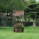Garden Wooden Decor Rustic Wishing Well with Light Planter Outdoor Home Décor for Patio, Upgrade Wishing Well Garden, Yard Hanging Bucket Patio Lawn Backyard Home Decor by CozyNest Decor