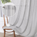 MYSKY HOME 108 Inches Long Ceiling Curtains, Light Filtering Boho Window Sheer Drapes for Living Room Patio Sliding Door Back Tab Elegant Look, 50" Wide x 108" Long, Light Grey, 2 Panels by CozyNest Decor