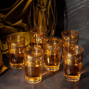 Gold Moroccan Glasses Artisan Hand-Made Multipurpose 220 ml
