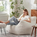 Giant Bean Bag Chairs for Adults with Filling Plush Fluffy Bean Bag Chairs for Teens with Armrests Comfy BeanBag Lazy Couch Sofa Chair for Bedroom Living Room Reading