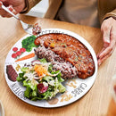 9" Portion Control Plate - Healthy Nutrition Plate for Adults and Teens, Melamine, Ideal for Weight Loss and Diabetes Management (4 Pack) by CozyNest Decor