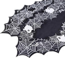 Chlophy Halloween Table Runner Black Spider Web Table Runner Gothic Embroidered for Kitchen Dining Halloween Décor Home Party Table Decoration 72in by CozyNest Decor