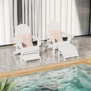Sundale Outdoor Folding Plastic Adirondack Ottoman, All-Weather Adirondack Chair Footrest, Fade and Rust Resistant, Perfect for Outside Patio Garden Pool Yard White by CozyNest Decor