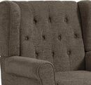 UIXE High Back Accent Chairs Set of 2, Upholstered Armchair in Fabric, Retro Wingback Arm Chair for Living Room, Comfy Single Sofa Bedroom Reading Seat with Solid Wood Legs - Taupe by CozyNest Decor