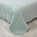 MarCielo 3-Piece 100% Cotton Oversized Bedspread Lightweight Quilt Coverlet Embroidery Farmhouse Bedding Set T0 (Aruba Blue, Twin (68"x86")) by CozyNest Decor