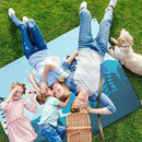 PY SUPER MODE Extra Large Waterproof Picnic Blankets 83x79 Inches - 5 Layer Outdoor Picnic Mat for Beach Camping Park Lawn, Windproof Anchor System with Stakes, Foldable Blue&Brown by TinyTreasures Baby Boutique
