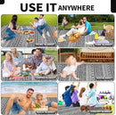 Picnic Blankets Outdoor Extra Large-Waterproof Picnic Blanket with Shoulder Carry Strap | Machine Washable Picnic Mat with Sandproof Backing for Park , Grass, Camping, Hiking, Concerts (Black) by TinyTreasures Baby Boutique