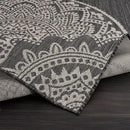 CAMILSON Outdoor Rug 5x7 Modern Area Rugs for Indoor and Outdoor Patios and Porches - Waterproof Washable Non-Shedding Easy-to-Clean Outside Carpet (5 x 7, Medallion - Dark Grey/Light Grey) by CozyNest Decor
