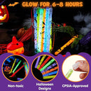 JOYIN 30 Pcs Halloween Glow Sticks Bulk Party Pack, Hanging Wands in 8 Design, 6 Color Light Up Stick for Kid Glow in The Dark Halloween Party Favor Supplies, Goodie Bag Filler, Trick or Treating Gift by TinyTreasures Baby Boutique