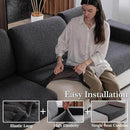 Couch Cushion Covers for Sectional Sofa, Stretch Soft Sofa Slipcovers Washable Wear-Resistant Universal Furniture Protector for Living Room(1 Piece Oversized Cover, Dark Gray) by CozyNest Decor
