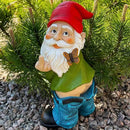 Mood Lab Garden Gnome - Pants Down Gnome - 9.3 Inch Tall Statue Lawn Garden Figurine - for Outdoor or House Decor by GreenHaven Gardens