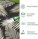 GENIMO Outdoor Rug 5' x 8' Waterproof for Patios Clearance, Reversible Outdoor Plastic Straw Camping Rug Carpet, Large Area Rugs Mats for RV, Picnic, Backyard, Deck, Balcony, Porch, Beach, Black&Beige by CozyNest Decor