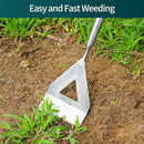 Berry&Bird Dutch Hoe, Stainless Steel Head with Wooden Handle Weeder, Women Heavy Duty Garden Tool for Weeding and Cultivating by GreenHaven Gardens