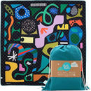 Jumbo Picnic Rug, Large Picnic Mat, 6'7" x 6'7", Outdoor Waterproof Picnic Blanket Beach Mat, Foldable & Waterproof, Picnic Blankets Ideal for Beach & Park, Outdoor Blanket, Rock Candy by TinyTreasures Baby Boutique
