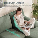 LINSY HOME Sectional Couch, 111'' W Corduroy U Shaped Sofa with Sleepable Armrests, 4 Seat Couch with Double Chaises, Deep Seat Sofa for Living Room, Army Green by CozyNest Decor