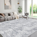 COZYLOOM 5x7 Rug Living Room Modern Washable Distressed Accent Carpet with Non-Slip Backing, Ultra-Soft Contemporary Geometric Floor Mat for Kitchen, Bedroom, Grey by TinyTreasures Baby Boutique